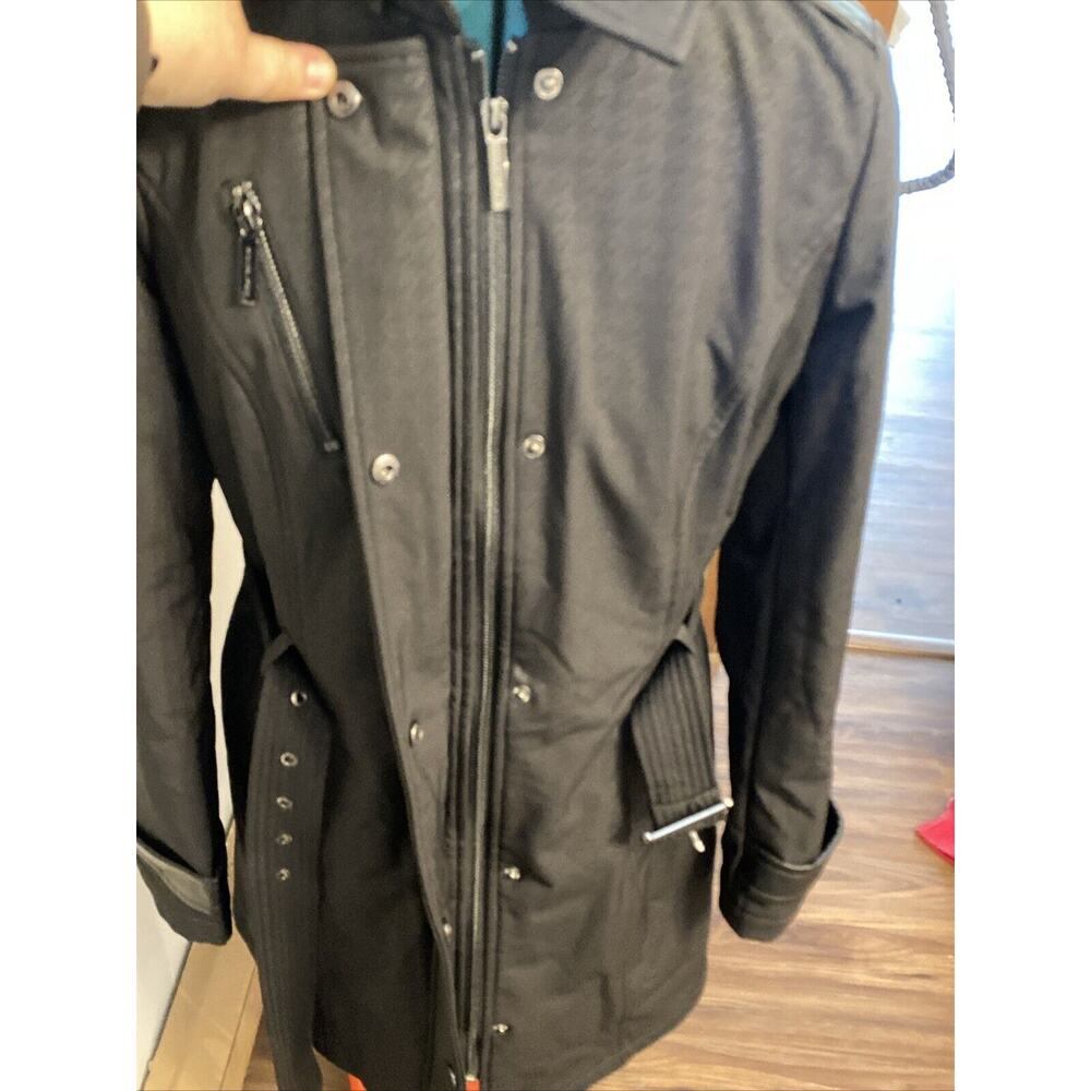 Michael Kors Women's trench Water-resistant hooded Raincoat jacket Small - Picture 12 of 16